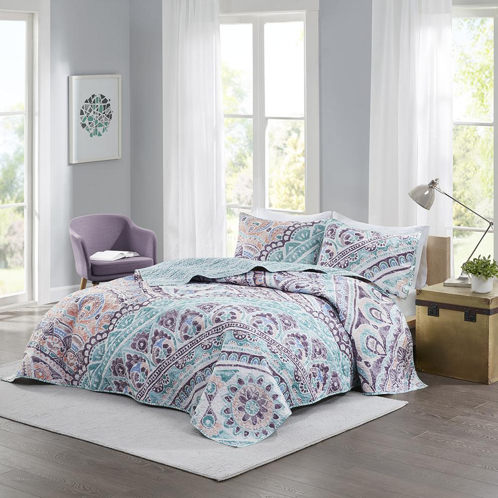 100% Cotton Printed Reversible Coverlet Set,ID13-1852. Picture 15