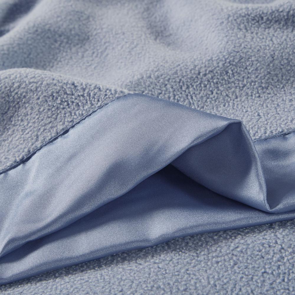 100% Polyester Knitted Micro Fleece Blanket w/ 2" Matte Satin Binding,BL51-0523. Picture 3