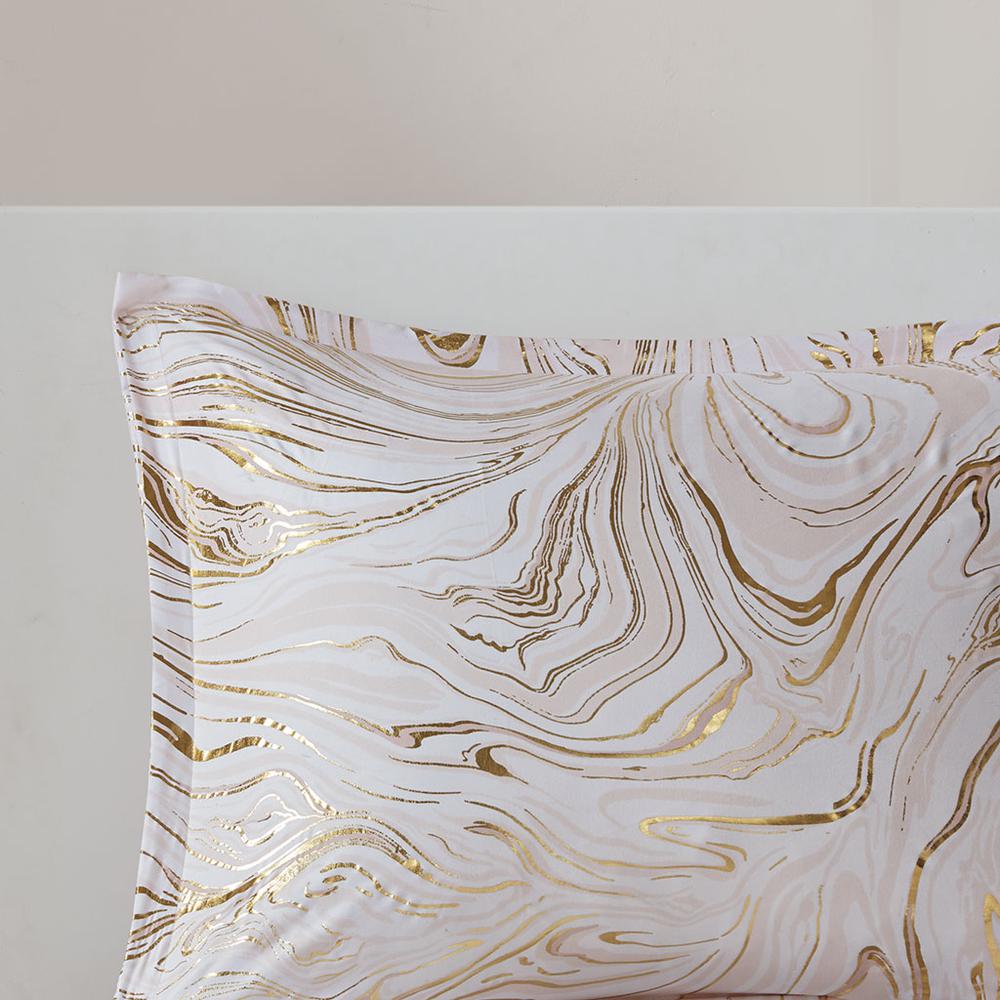 Blushing Elegance Metallic Print Comforter Set, Belen Kox. Picture 4