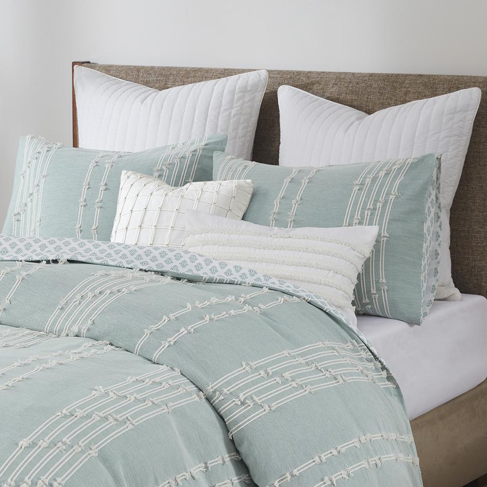 Kara Aqua Cotton Jacquard Comforter Mini Set, Belen Kox. Picture 7