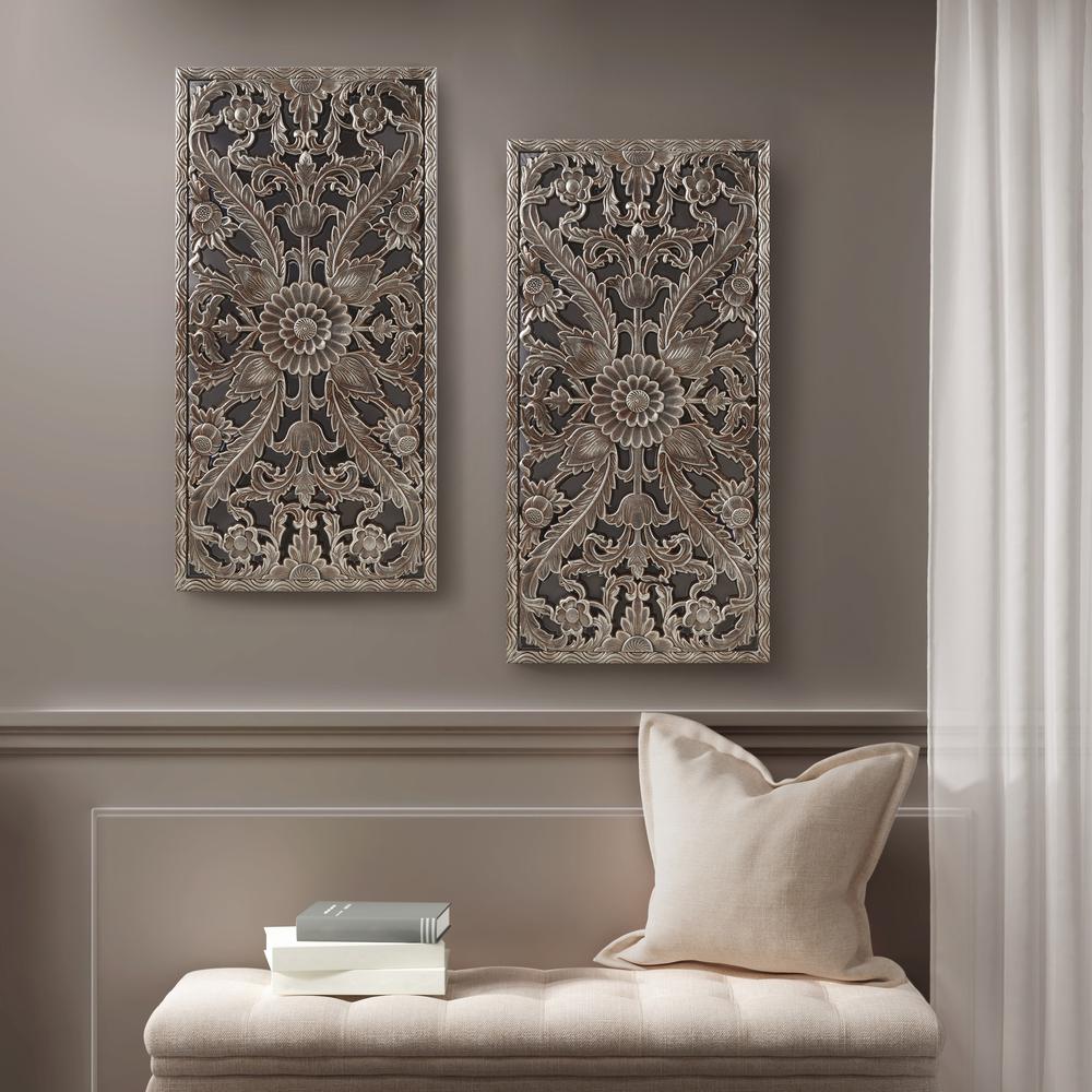Carved Wall Panel 2 Piece Set, MP95B-0263. Picture 10