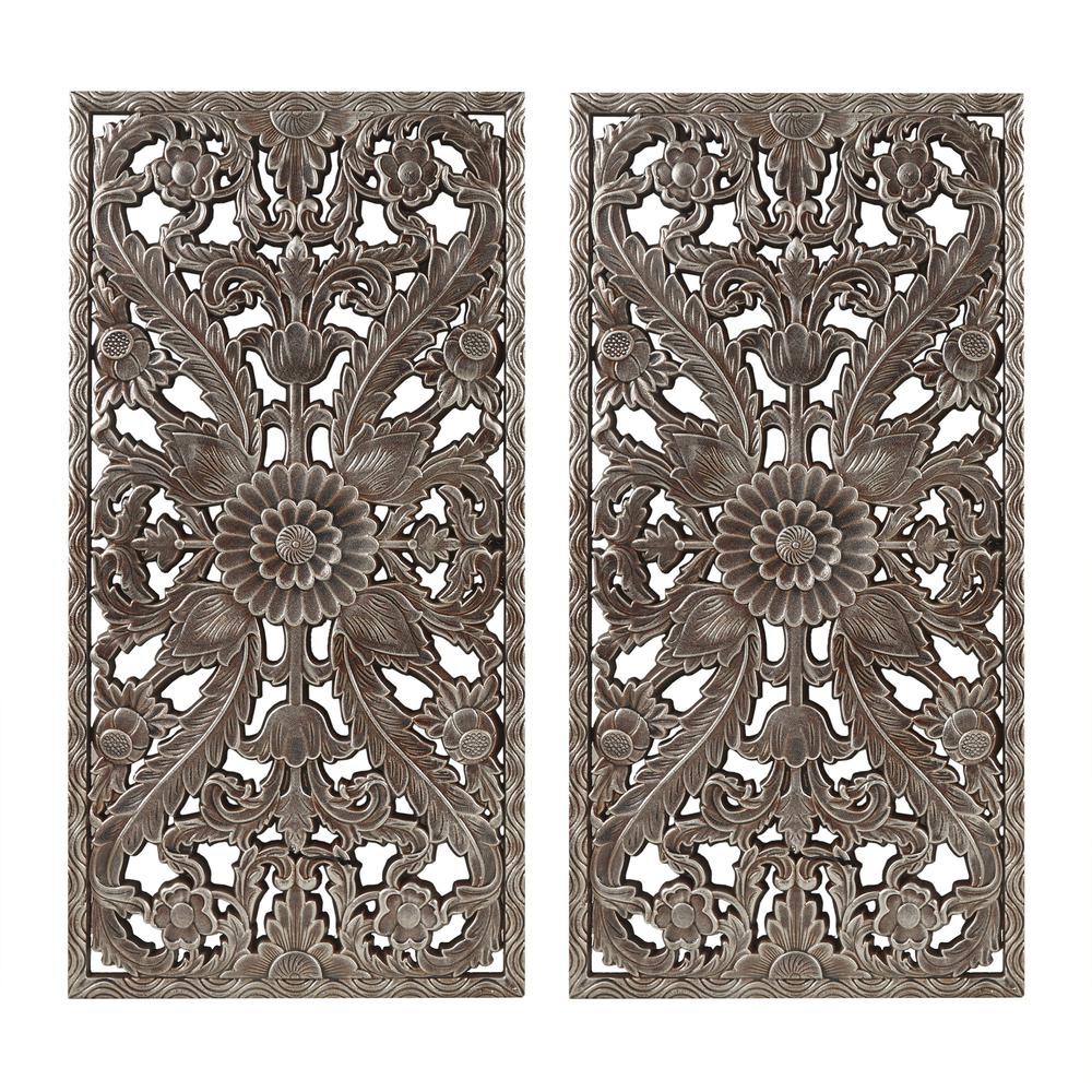 Carved Wall Panel 2 Piece Set, MP95B-0263. Picture 17