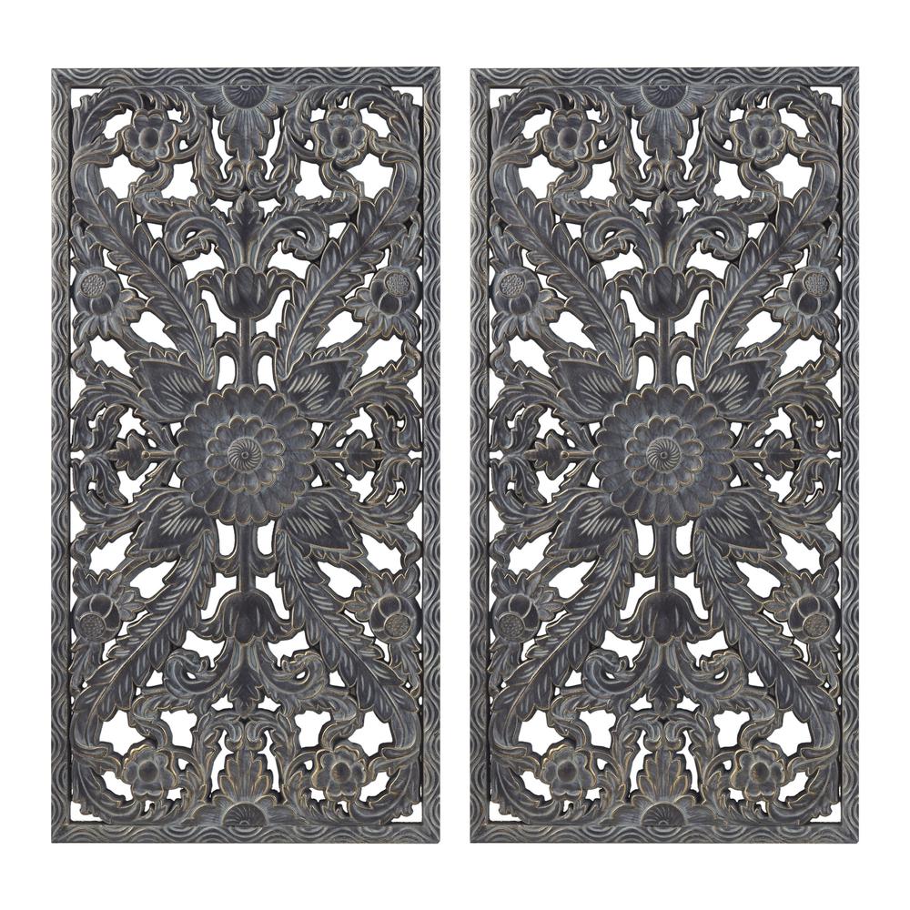 Carved Wall Panel 2 Piece Set, MP95B-0264. Picture 17