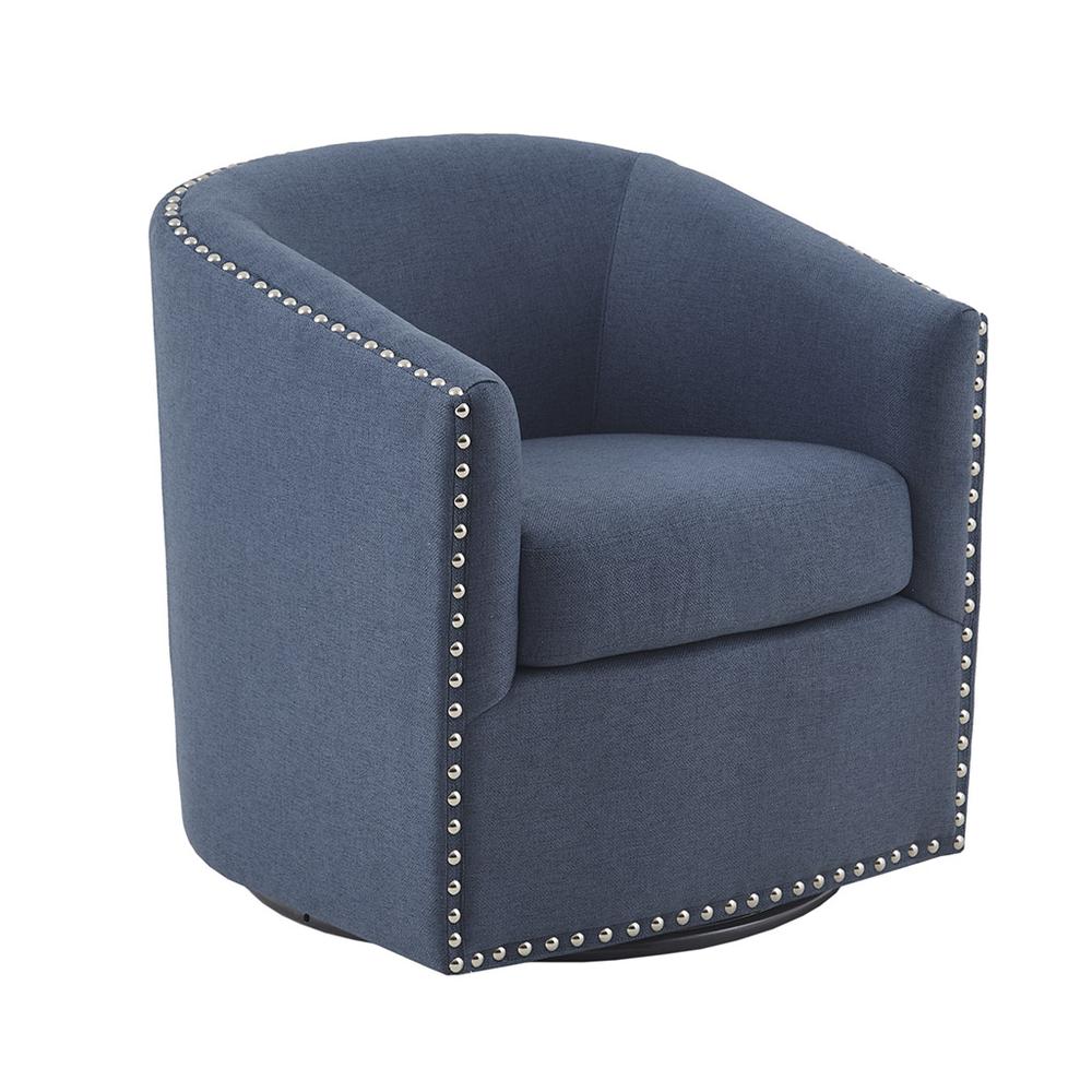 Blue Barrel Swivel Chair, Belen Kox. Picture 1