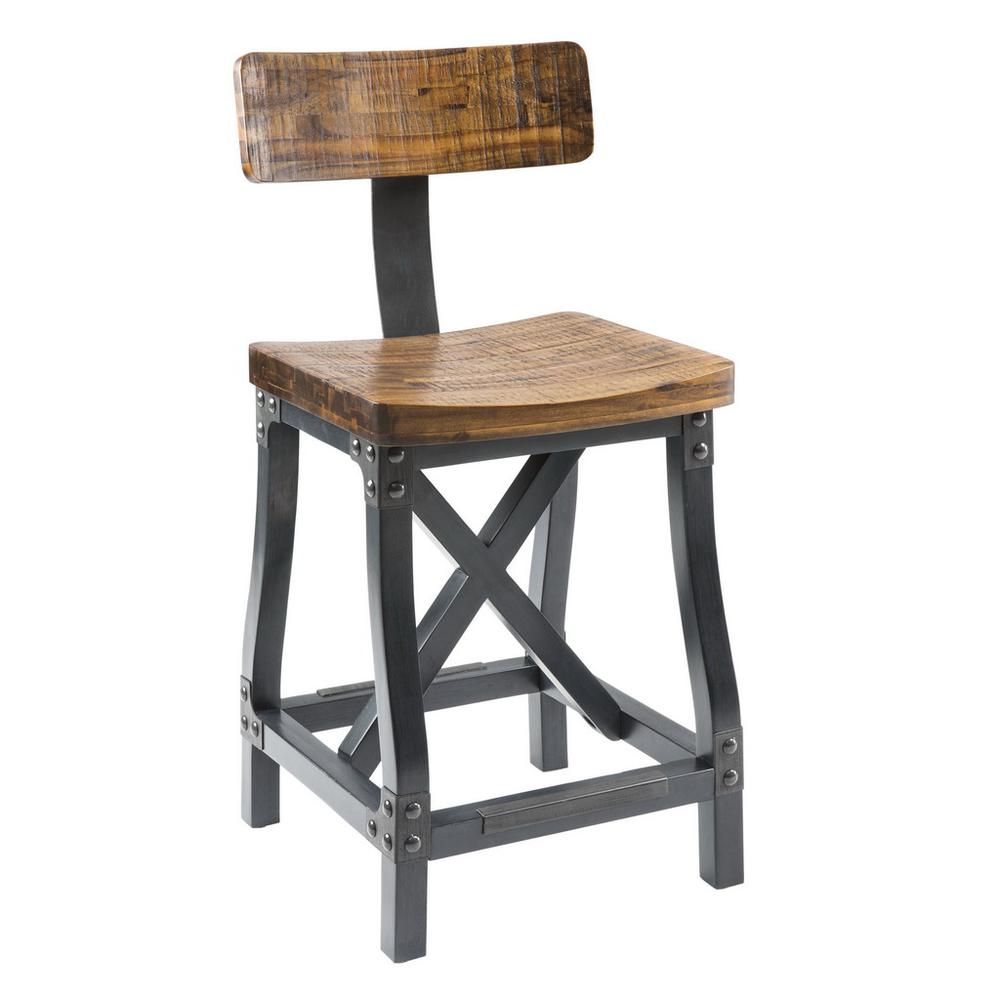 Counter Stool with Back. Picture 1