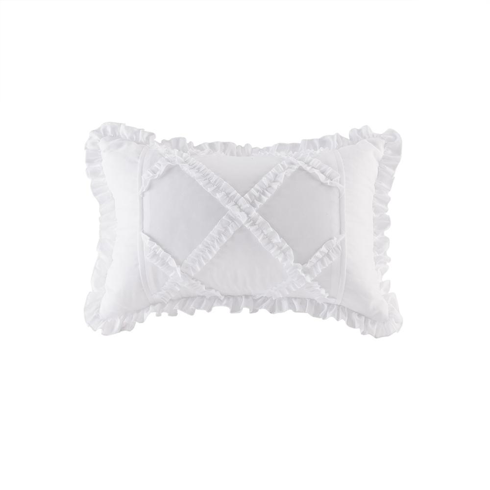 White Ruffle Detail Reversible 6 Piece Daybed Set, Belen Kox. Picture 1