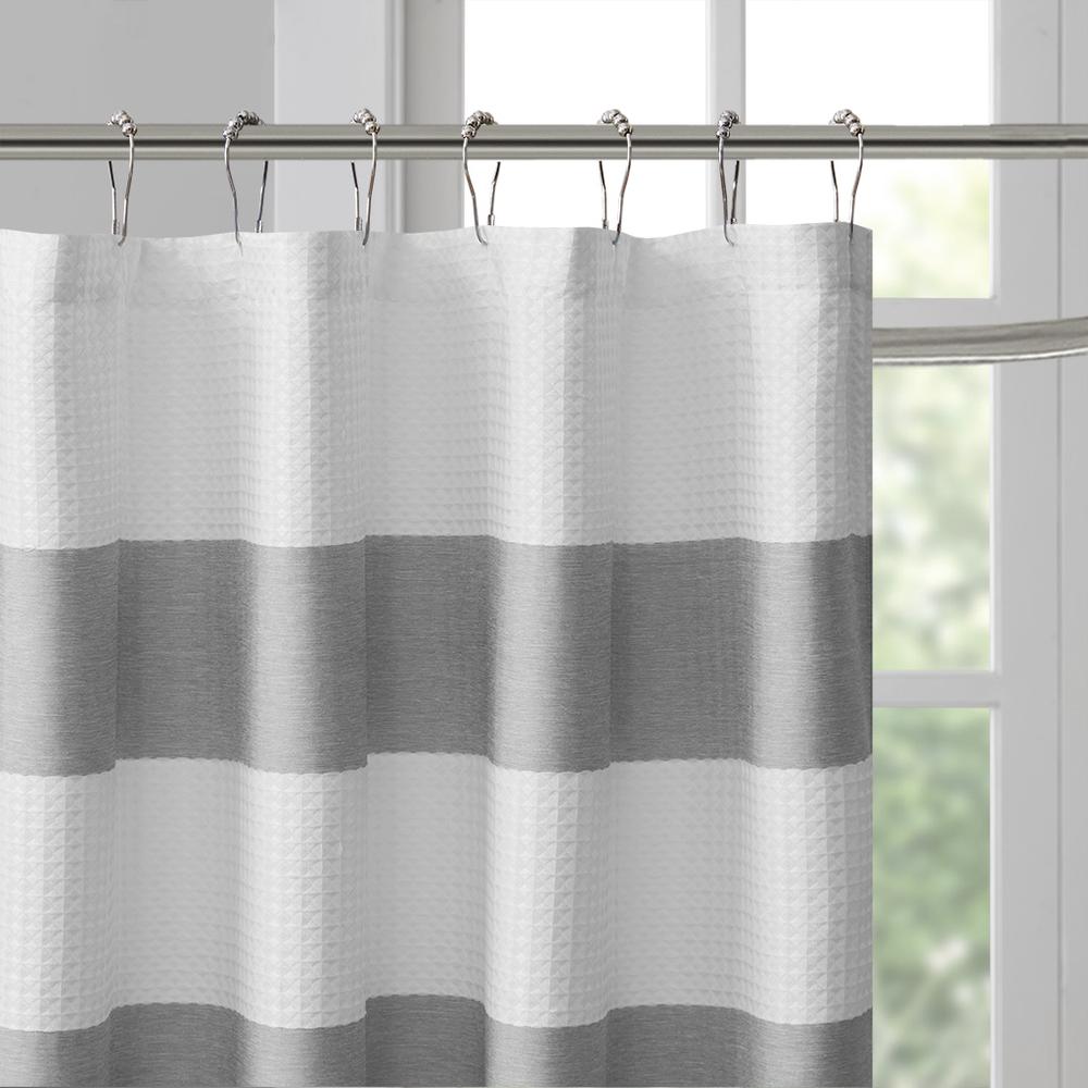 100% Polyester Shower Curtain by the Belen Kox Grey. Picture 9