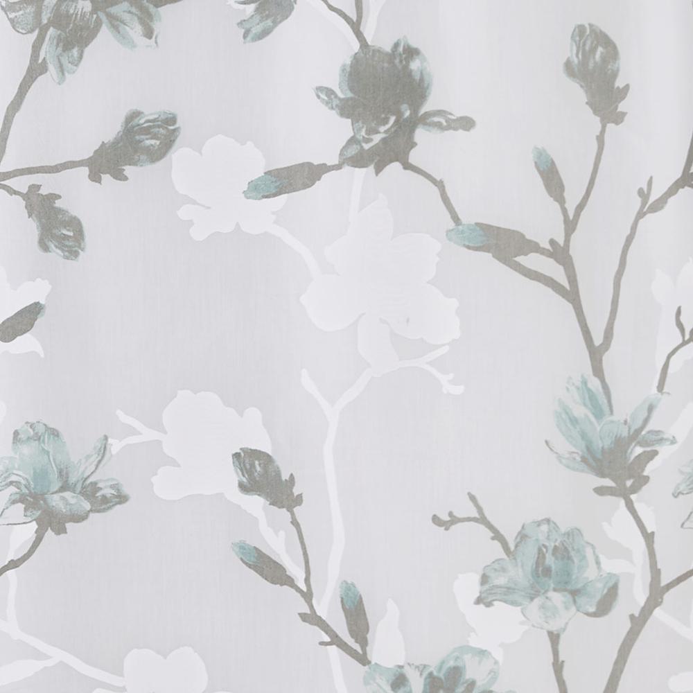 Floral Printed Burnout Shower Curtain. Picture 2
