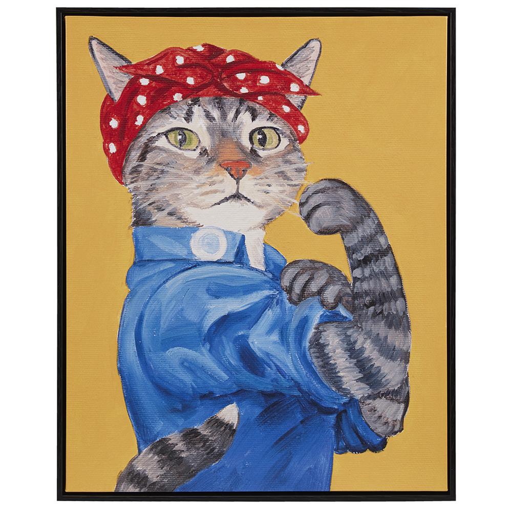 Rosie the Feline Framed Canvas Wall Art. Picture 4