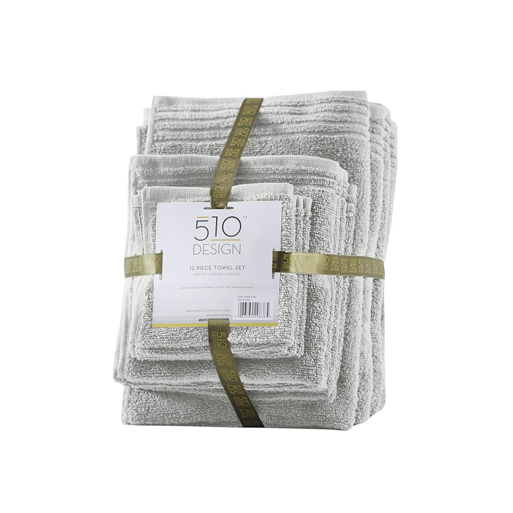100% Cotton Quick Dry 12 Piece Bath Towel Set. Picture 3