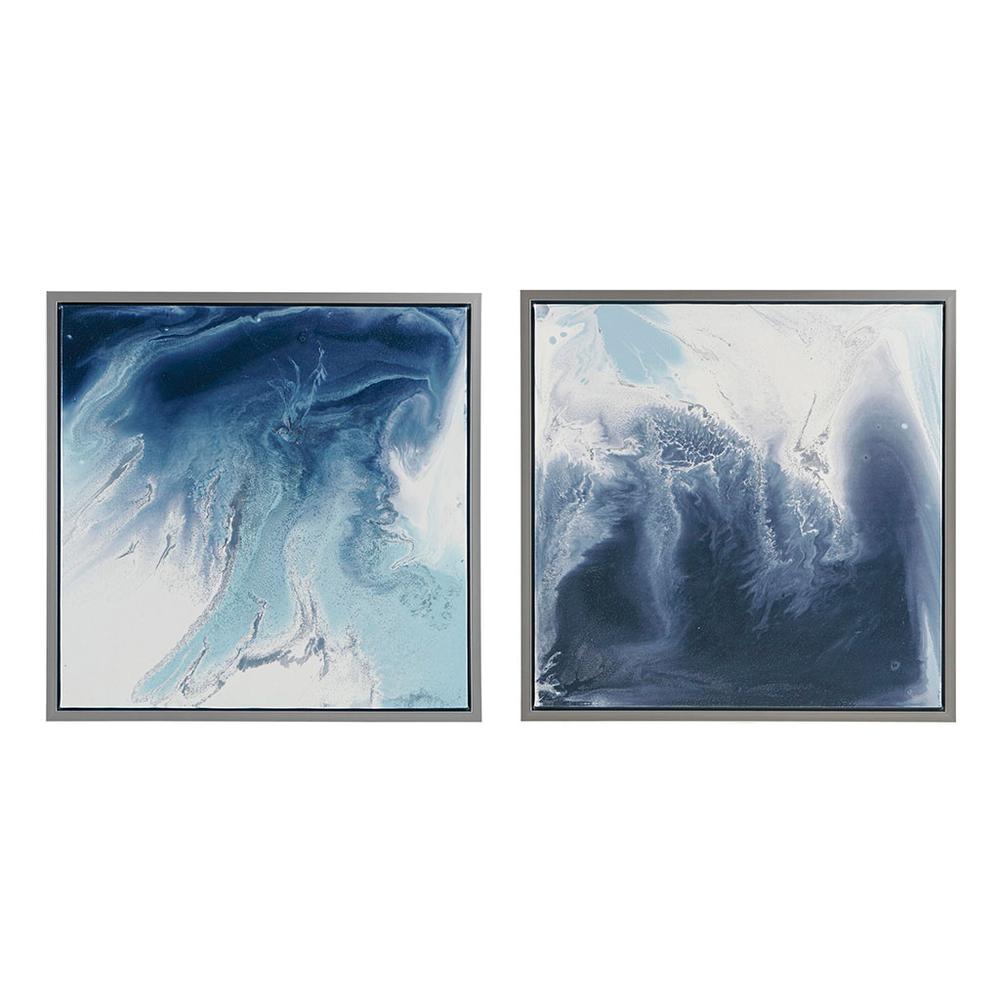 Abstract 2-piece Framed Canvas Wall Art Set. Picture 4