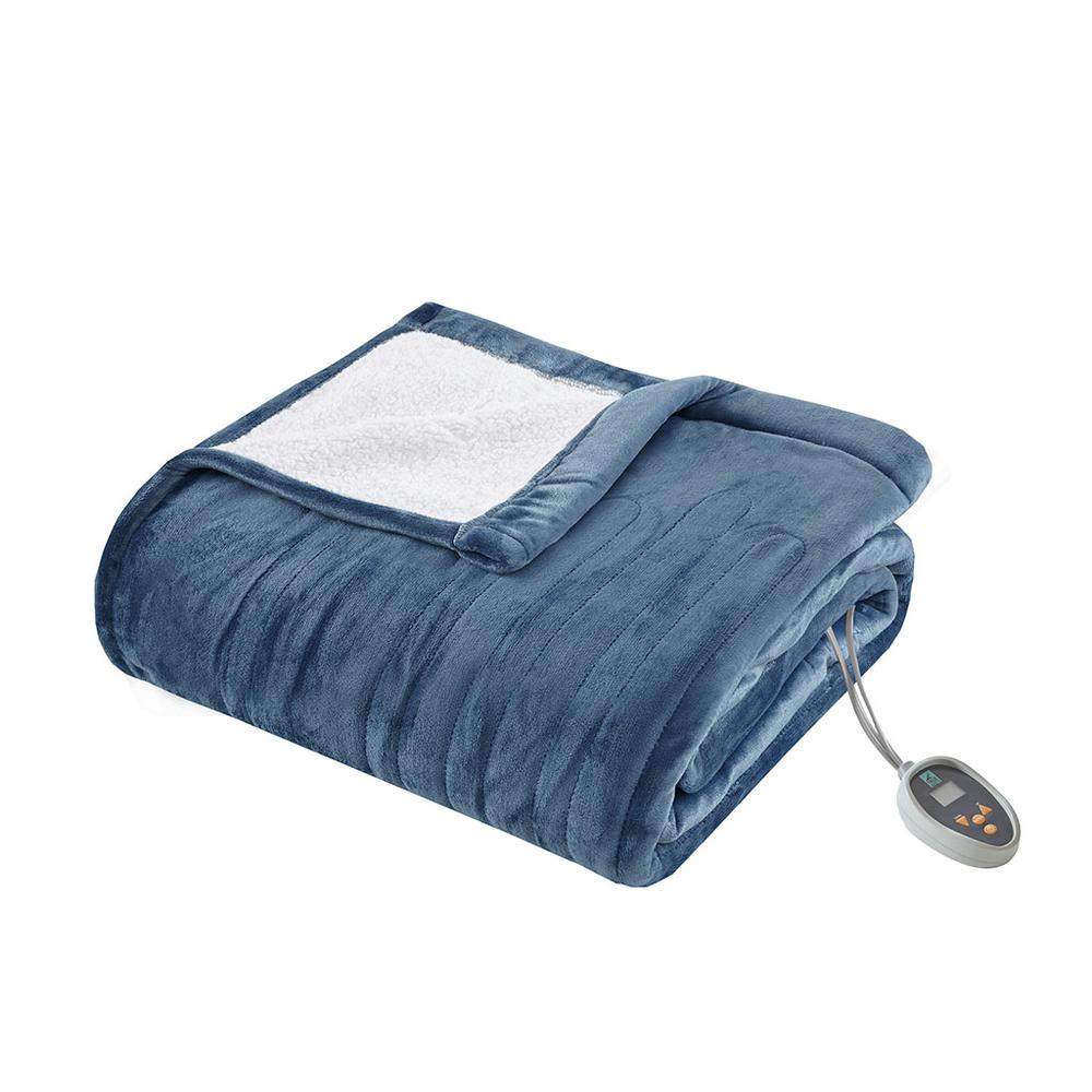 100% Polyester Solid Berber Heated Blanket with Bonus Automatic Timer,TN54-0203. Picture 1