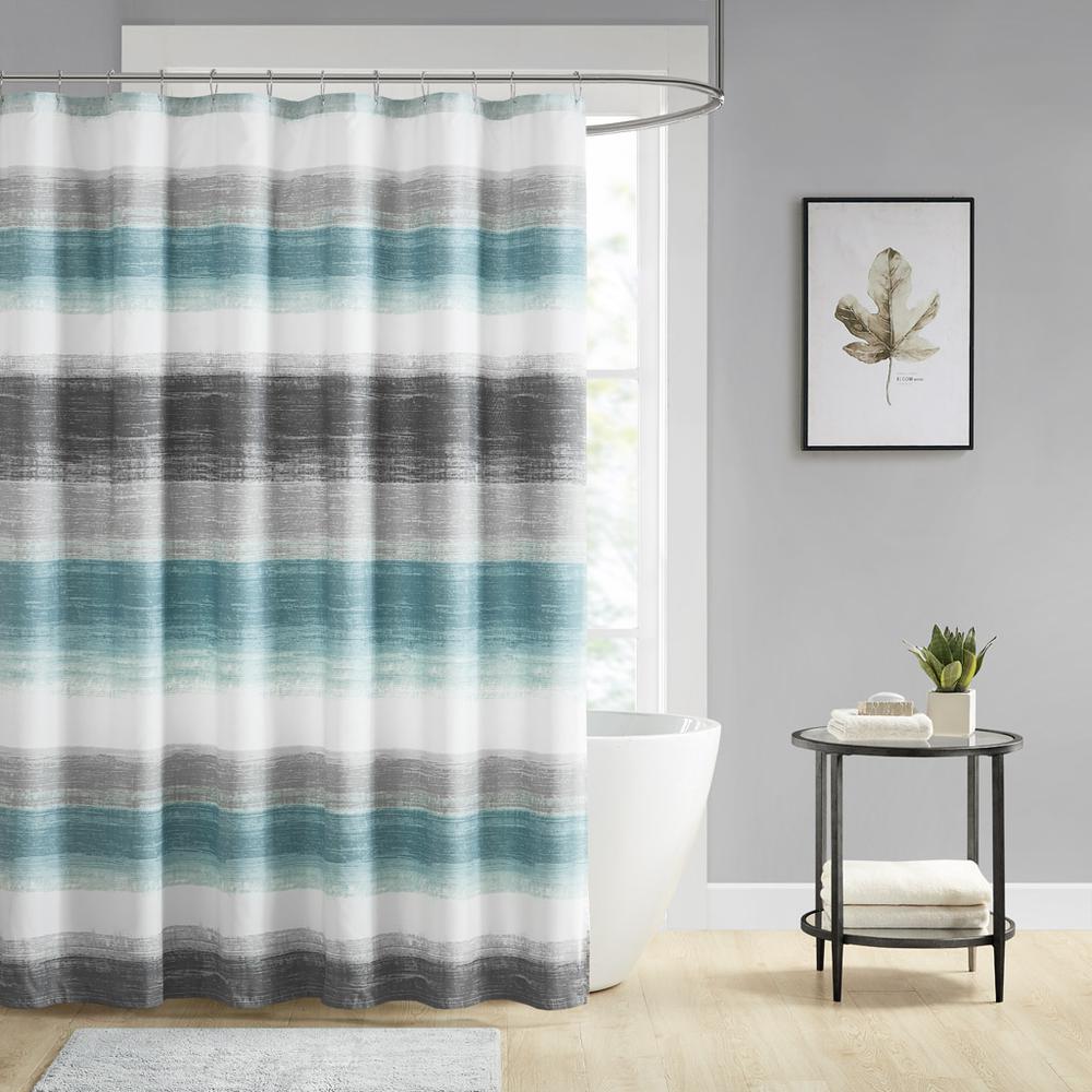 Stripe Print Shower Curtain. Picture 4