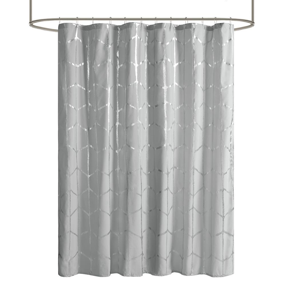 Printed Metallic Shower Curtain. Picture 5