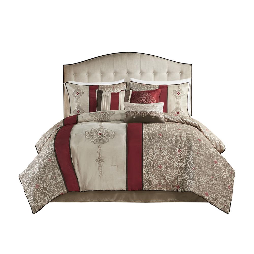7 Piece Jacquard Comforter Set with Throw Pillows. Picture 5