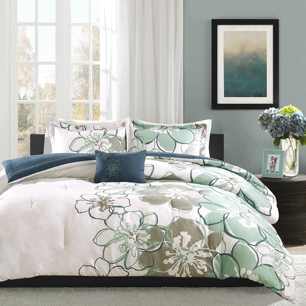 100% Polyester Microfiber Printed Comforter Set,MZ10-513. Picture 1