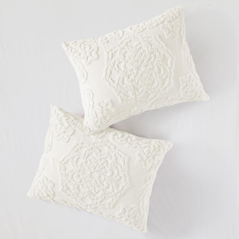 2 Piece Cotton Chenille Comforter Set. Picture 2