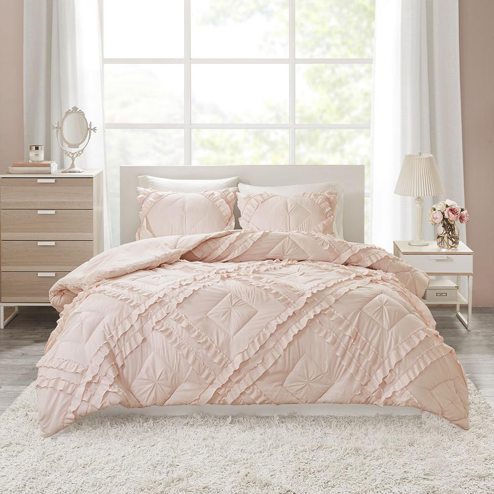 100% Polyester Coverlet Set With Ruffles,ID13-1639. Picture 4