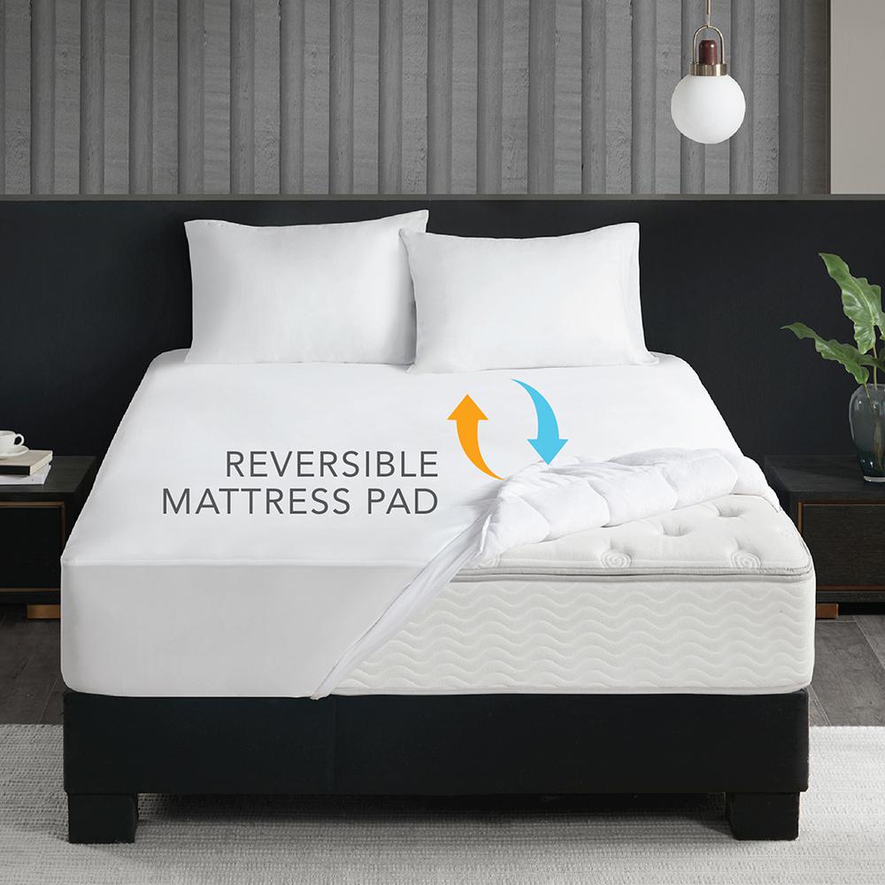 Cool/Warm Reversible Waterproof and Stain Release Mattress Pad. Picture 4
