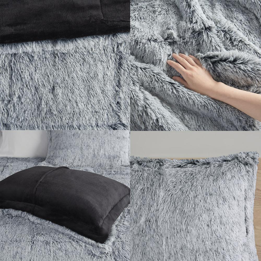 Shaggy Long Fur Comforter Mini Set. Picture 3