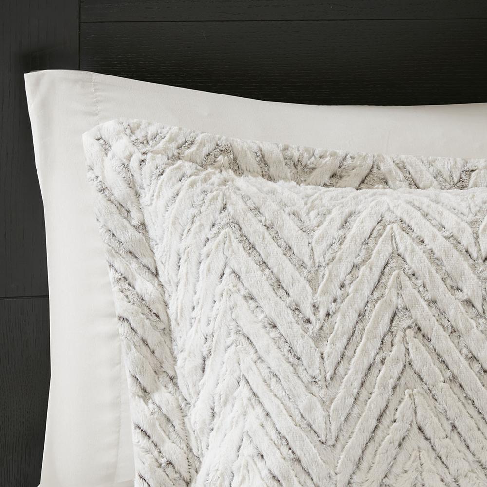 Cozy Fur Comforter Set - Ivory, Belen Kox. Picture 1