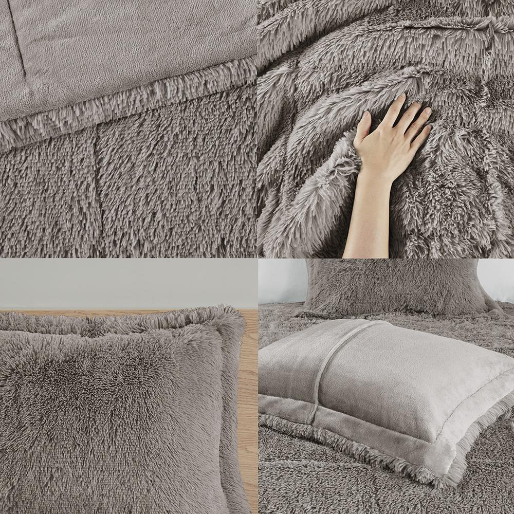 Shaggy Long Fur Comforter Mini Set. Picture 5