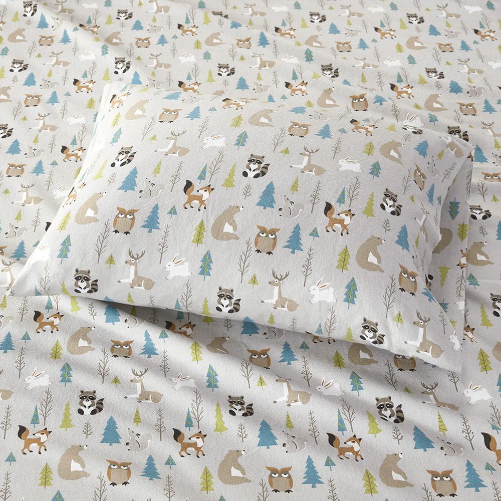 100% Cotton Flannel Printed Sheet Set 359. Picture 2