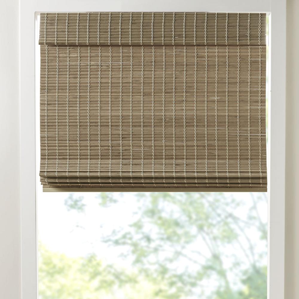 Bamboo Light Filtering Roman Shade 64"L. Picture 5
