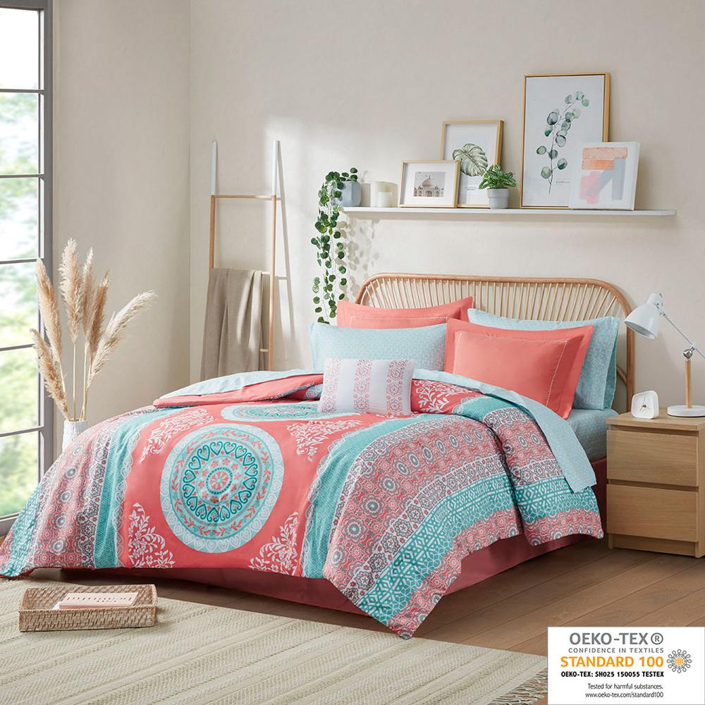 Boho Comforter Set with Bed Sheets. Picture 4