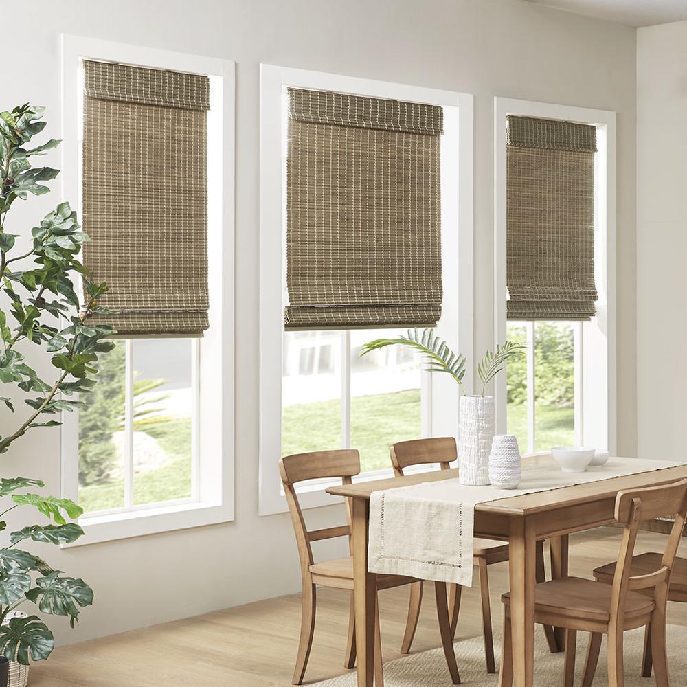 Bamboo Light Filtering Roman Shade 64"L. Picture 4