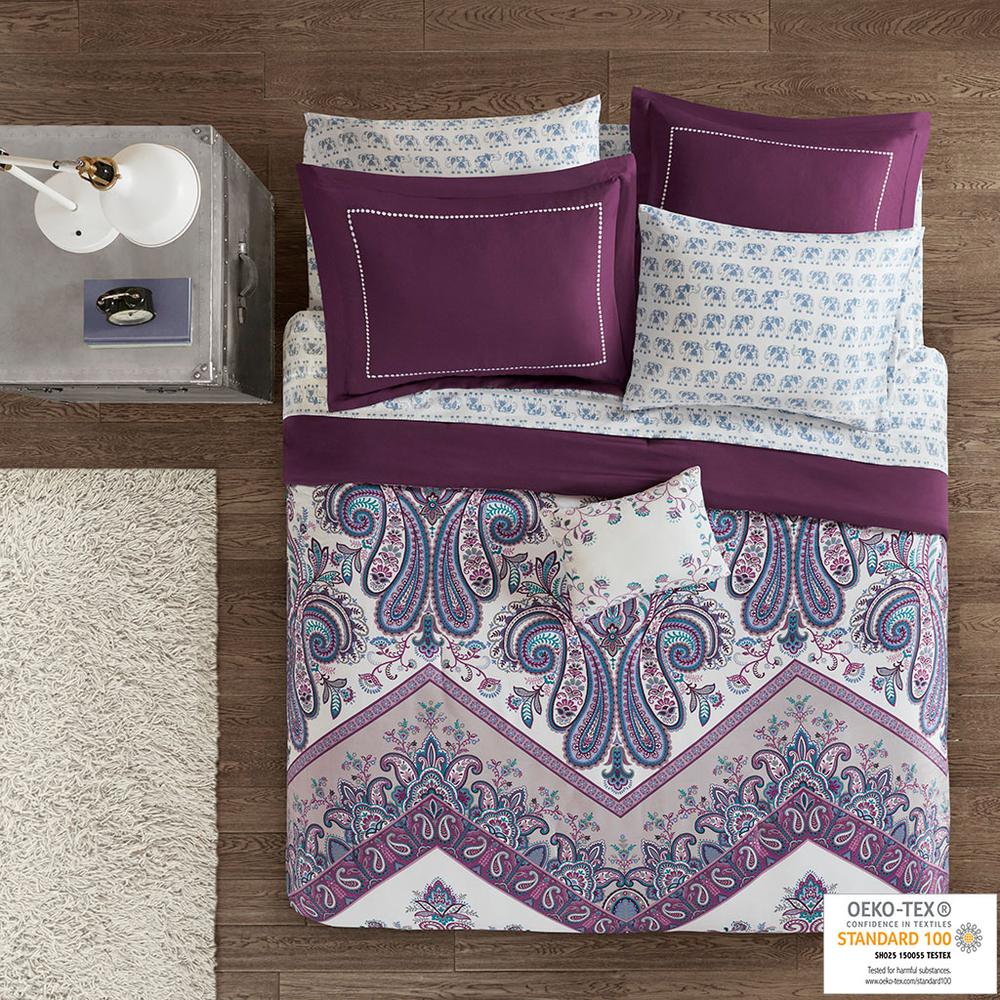 Boho Comforter Set with Bed Sheets. Picture 4