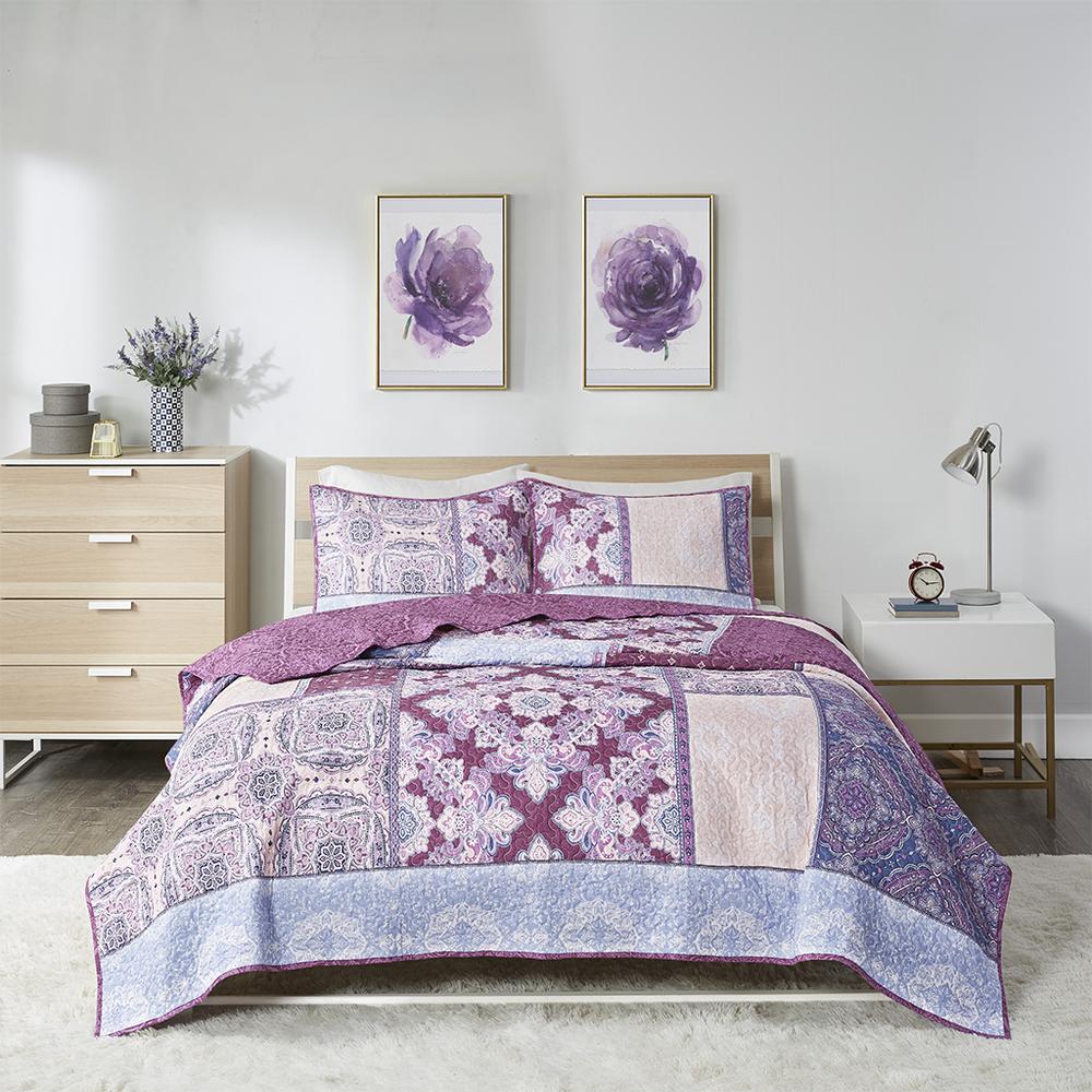 100% Cotton Printed Reversible Coverlet Set,ID13-1851. Picture 10