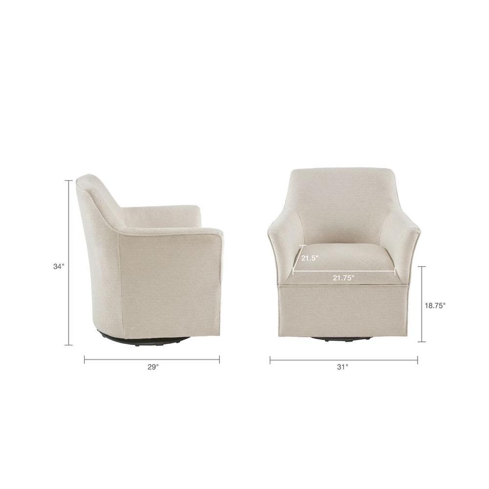 ComfortSwivel Glider Chair - Cream, Belen Kox. Picture 7