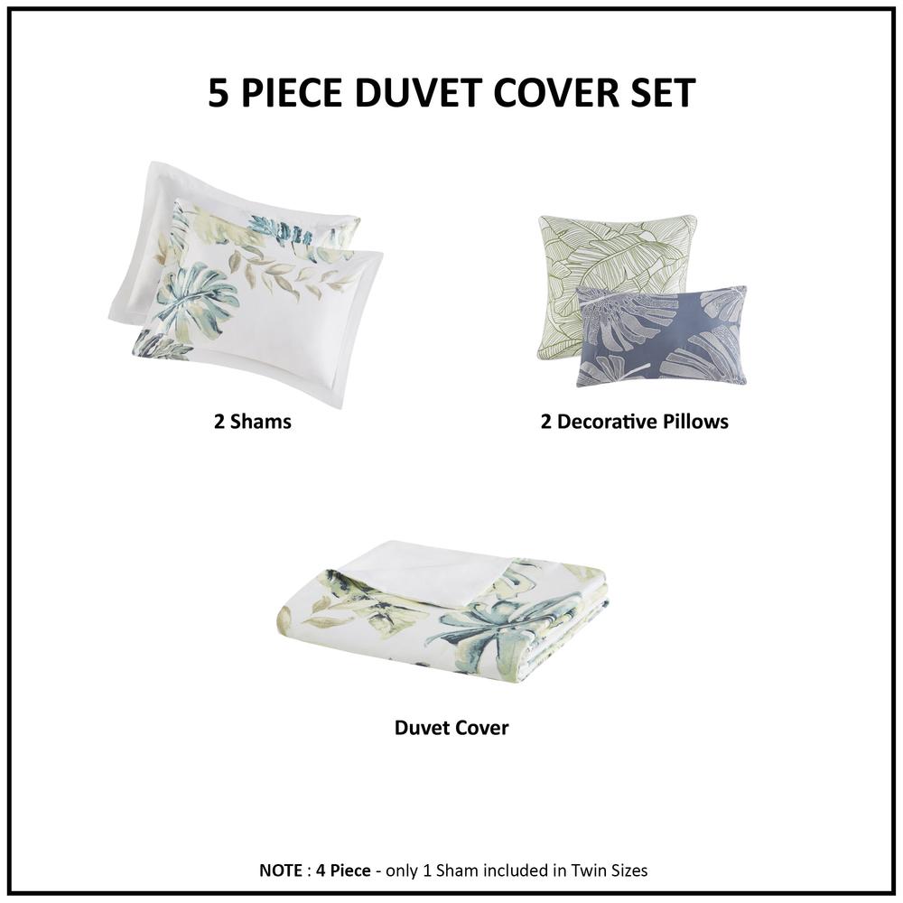 Cotton Printed 5 Piece Duvet Cover Set. Picture 2