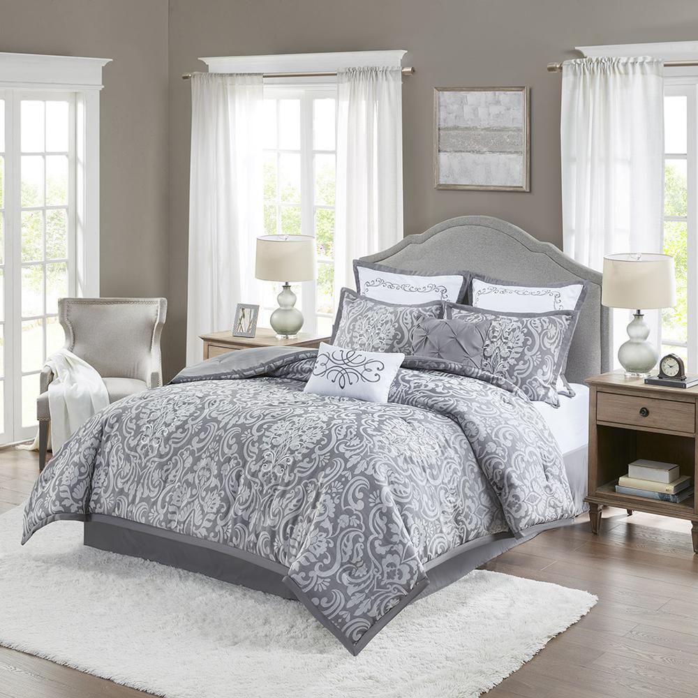 100% Polyester 8 Piece Comforter Set. Picture 1