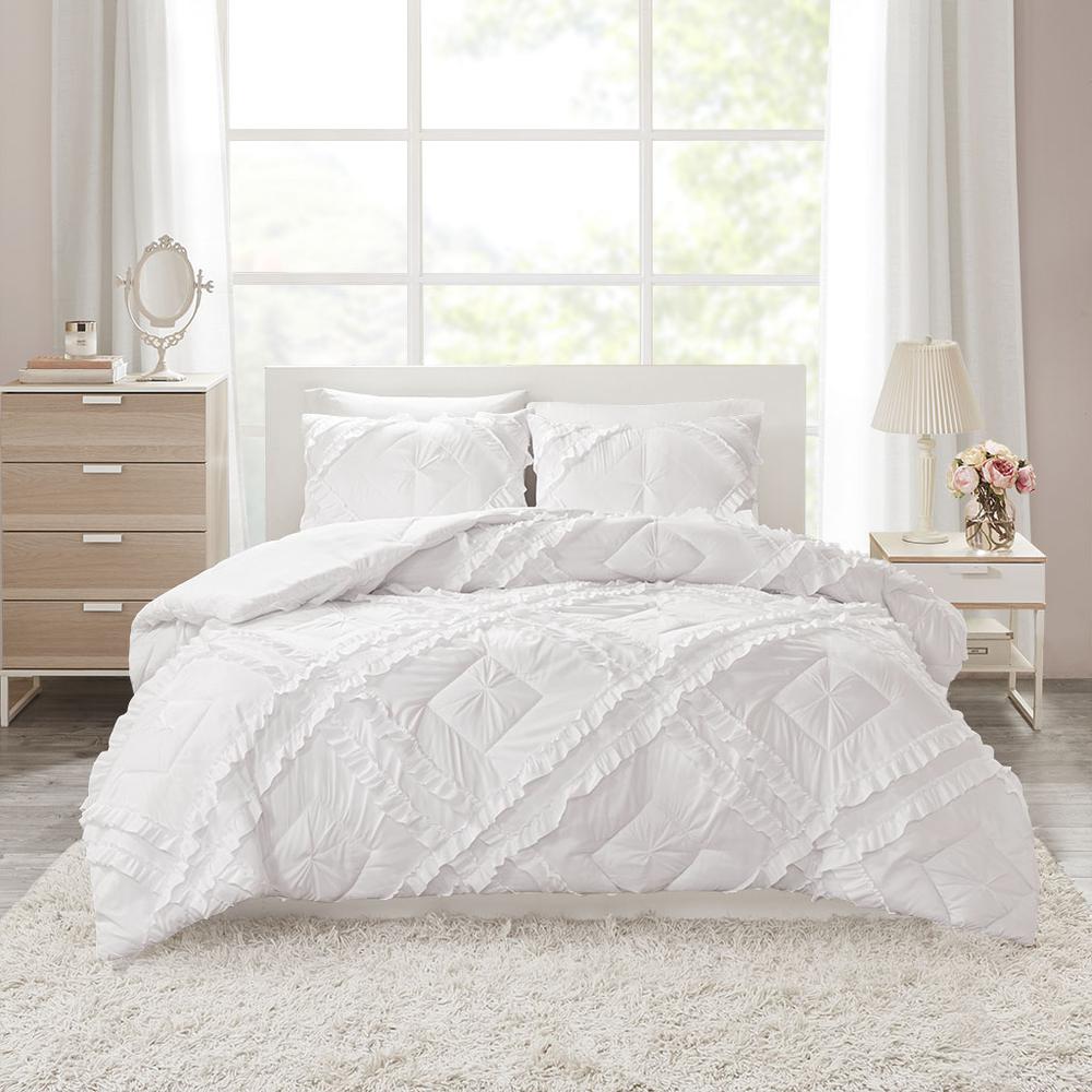 100% Polyester Coverlet Set With Ruffles,ID13-1640. Picture 4
