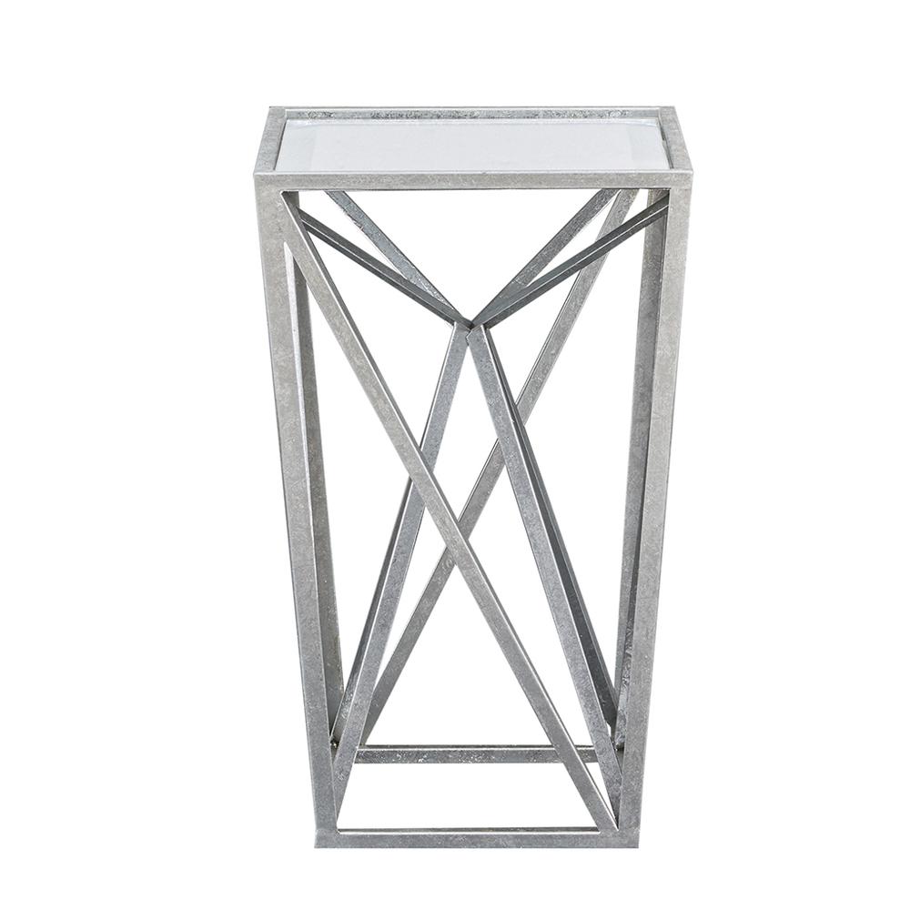 Angular Mirror Accent Table. Picture 1