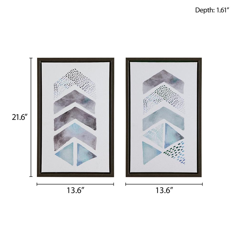 Abstract 2-piece Framed Canvas Wall Art Set. Picture 1
