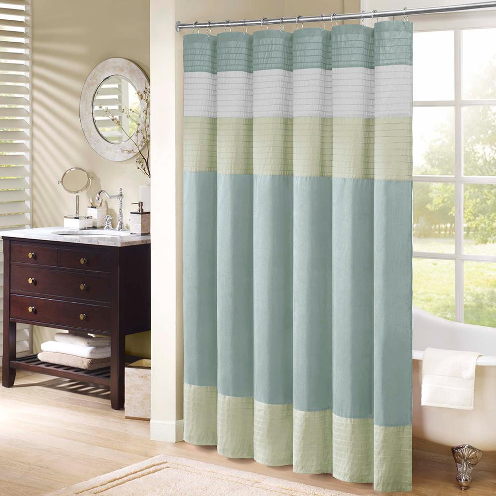 Faux Silk Shower Curtain. Picture 4