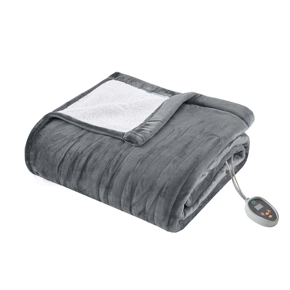 100% Polyester Solid Berber Heated Blanket with Bonus Automatic Timer,TN54-0198. Picture 1
