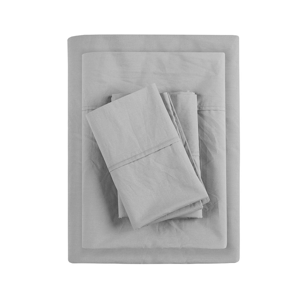 200 Thread Count Relaxed Cotton Percale Sheet Set. Picture 2