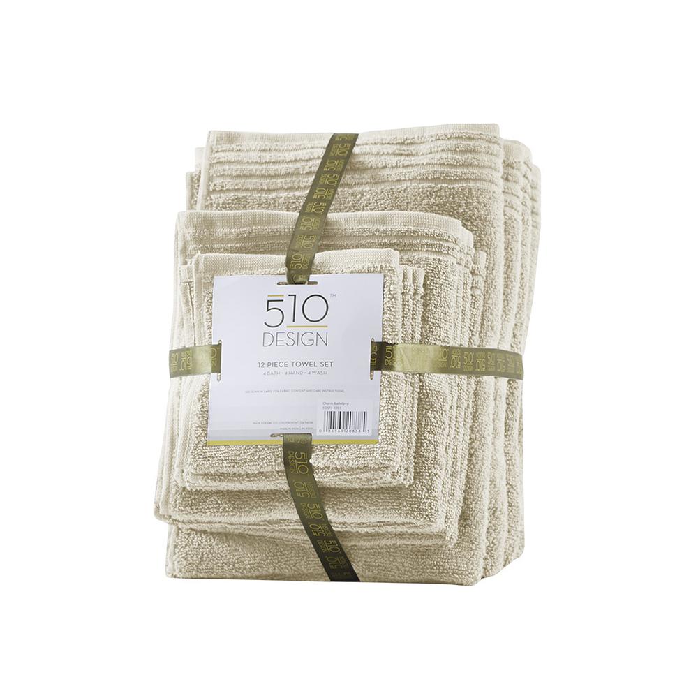 100% Cotton Quick Dry 12 Piece Bath Towel Set. Picture 5