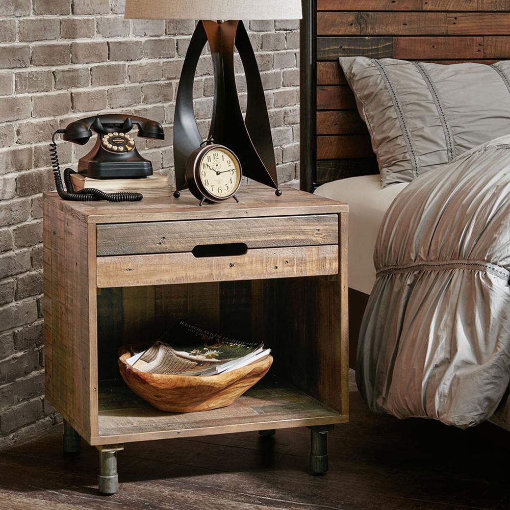 Solid Wood Nightstand. Picture 4