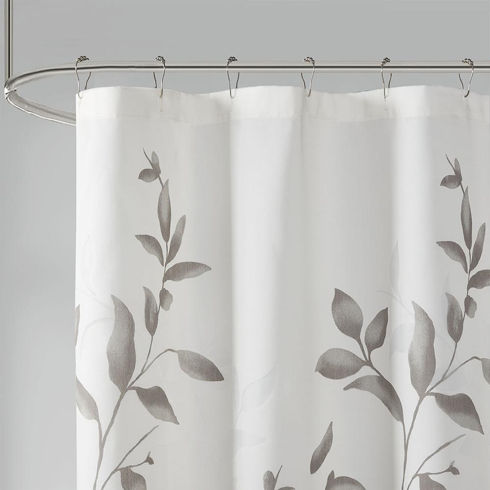 Burnout Printed Shower Curtain. Picture 1