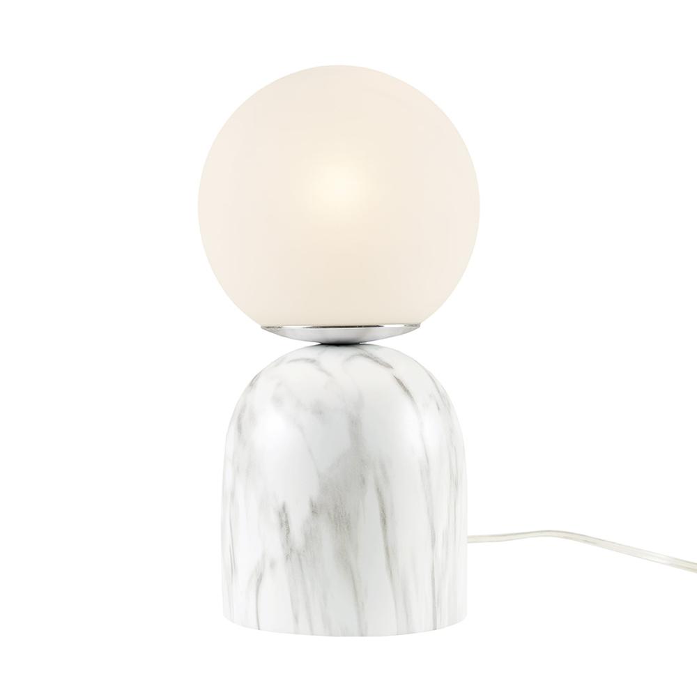 Frosted Glass Globe Resin Table Lamp. Picture 3