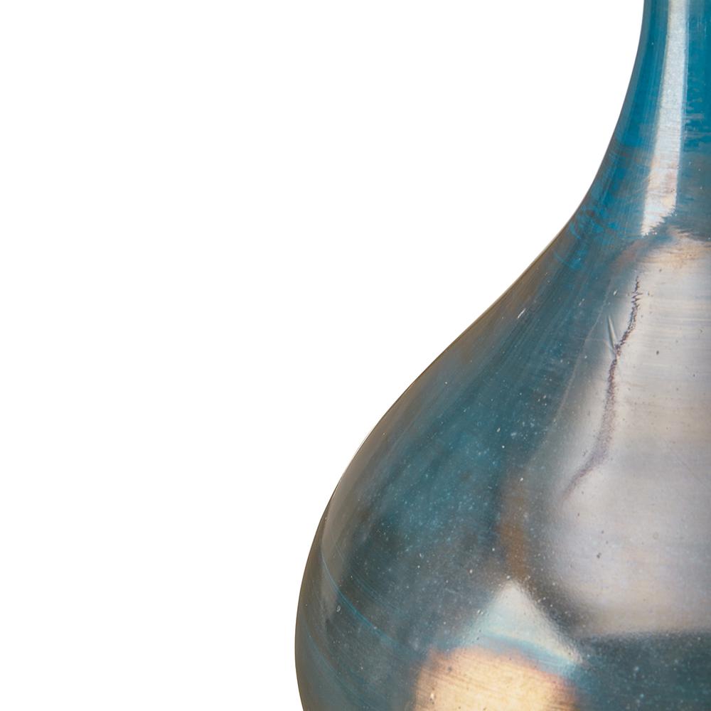 Blue and Bronze Decorative Glass Vases 3-piece set. Picture 1