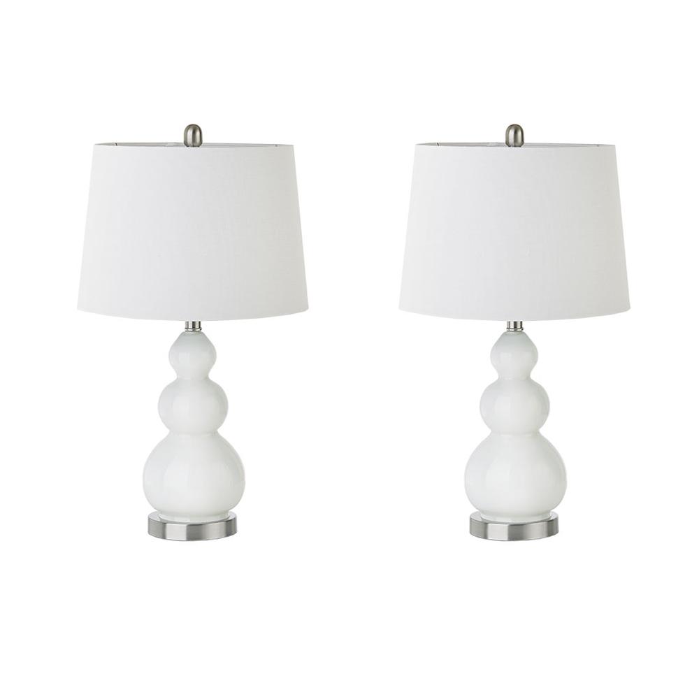Curved Glass Table Lamp, Set of 2. Picture 3