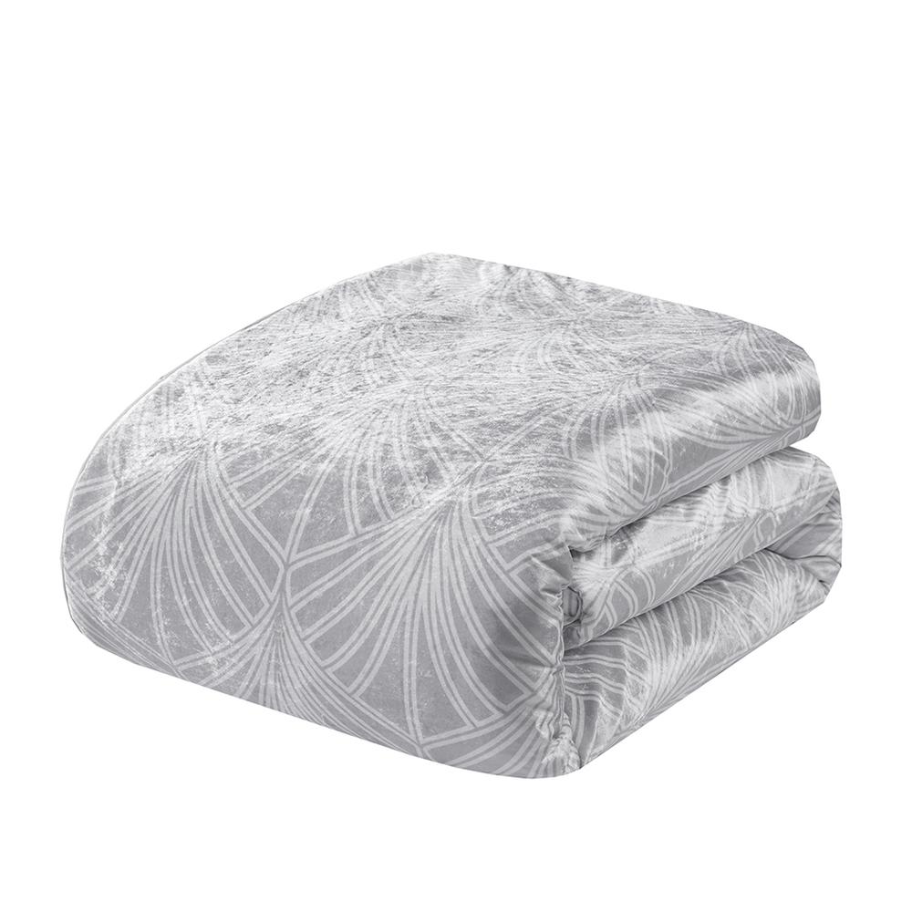 5 Piece Crushed Velvet Comforter Set. Picture 1