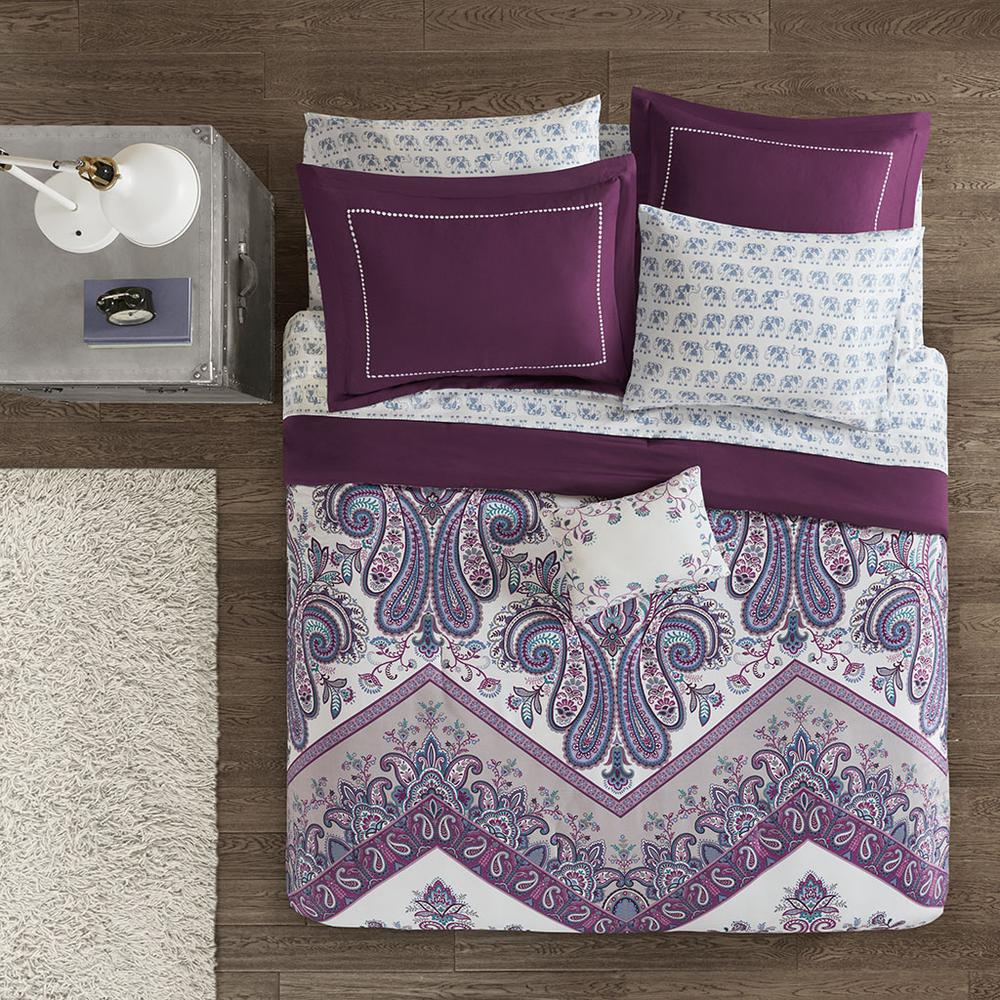 Tulay Boho Bed and Sheet Set - Purple, Belen Kox. Picture 2