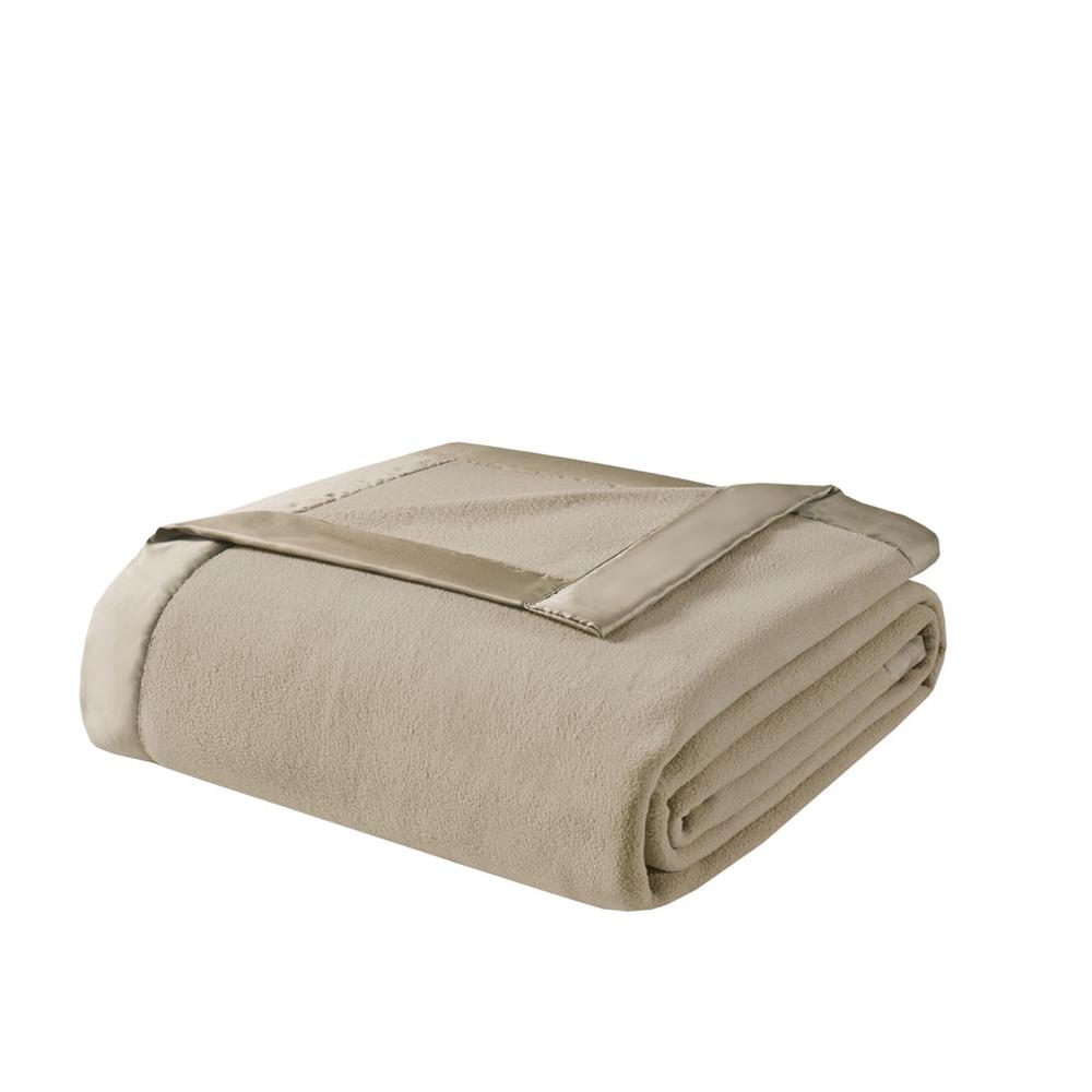 100% Polyester Knitted Micro Fleece Blanket w/ 2" Matte Satin Binding,BL51-0525. Picture 5